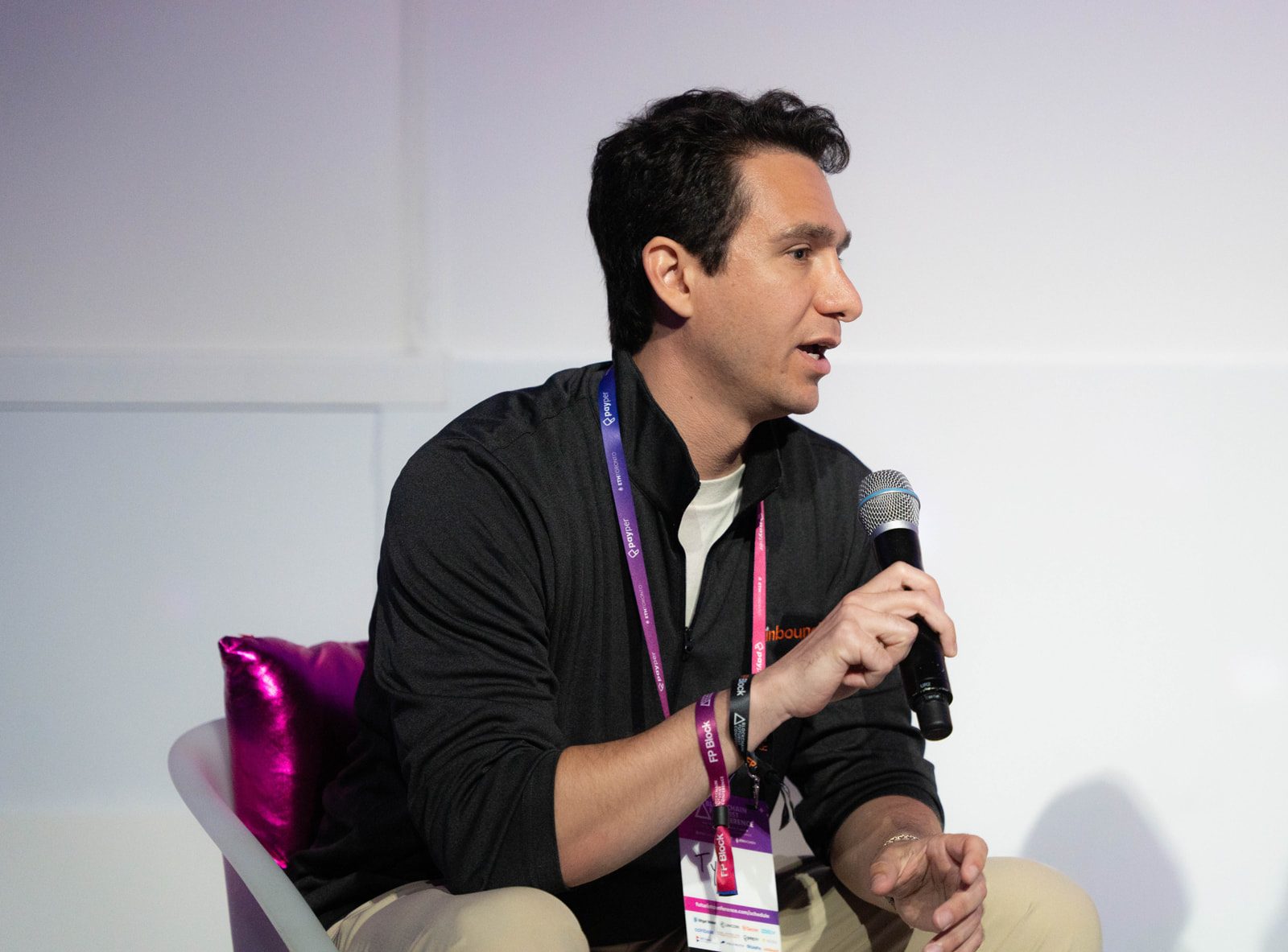 Ty Smith speaking on a conference panel