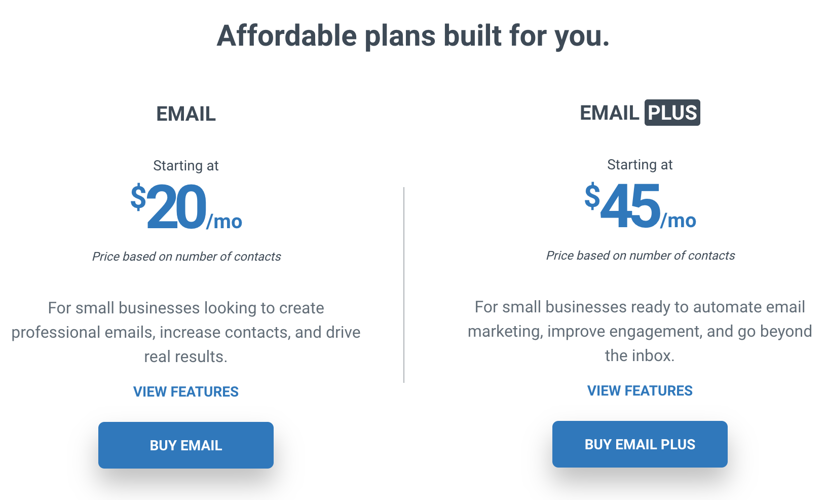 Mailchimp email pricing