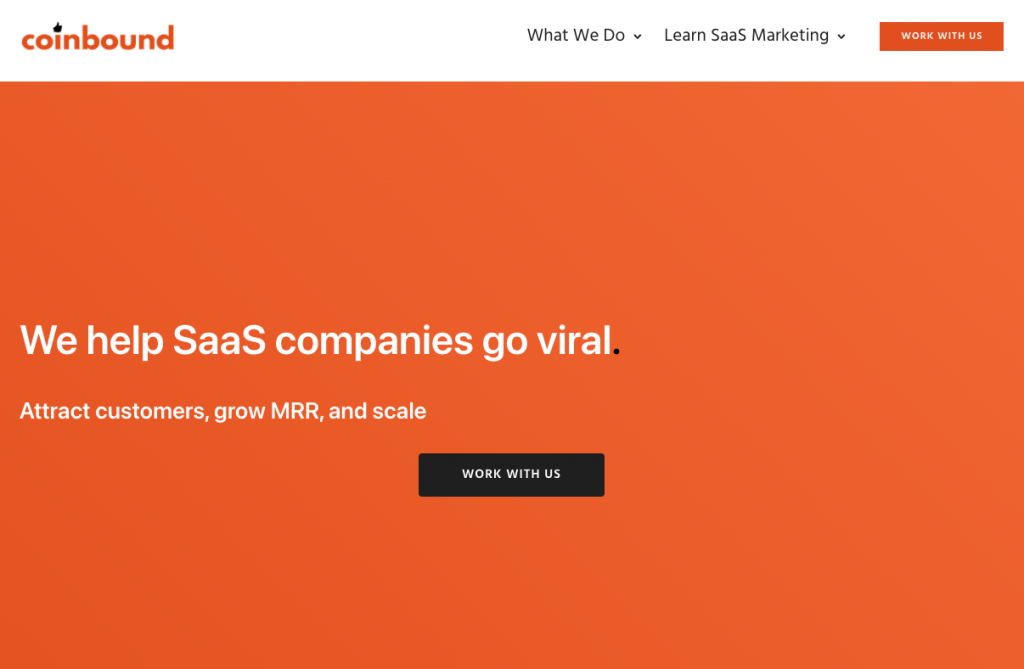 Coinbound SaaS Agency Screenshot