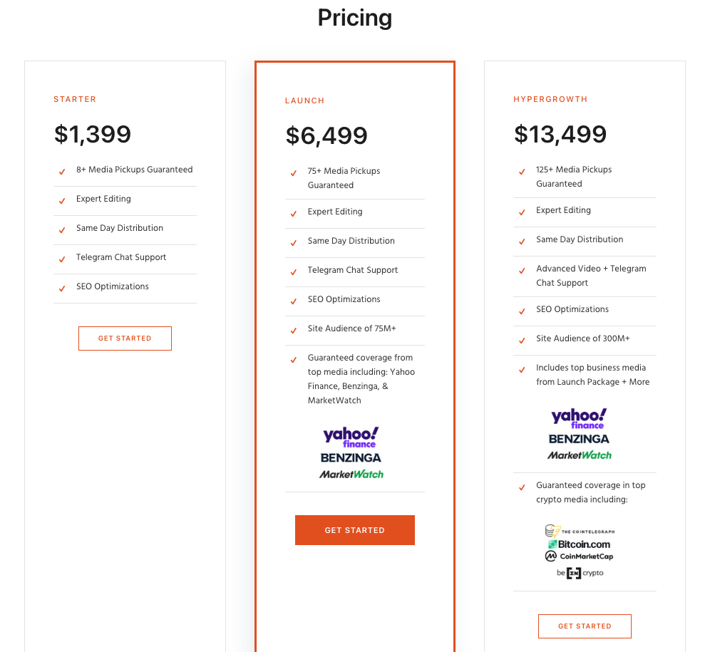 Coinscribble Pricing Screenshot