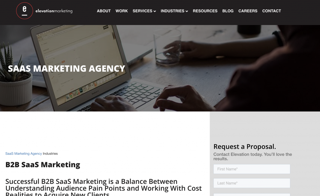 Elevation Marketing Agency Screenshot